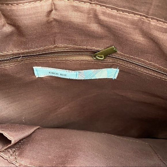 NEW URBAN OUTFITTERS SILENCE & NOISE Satchel Bag Shoulder Chain Tan Brown Felt - Picture 5 of 9